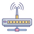 Internet router Fill Vector icon which can easily modify or edit Royalty Free Stock Photo