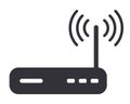 Internet router modem device wifi signal icon symbol Royalty Free Stock Photo