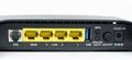Internet router modem ports Royalty Free Stock Photo