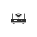 Internet router, modem vector glyph icon