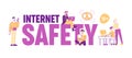 Internet Safety, Pirate Content Free Download Concept. Tiny People Characters Transfer and Sharing Files Use Torrent