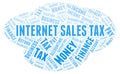 Internet Sales Tax word cloud Royalty Free Stock Photo