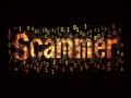 Internet scammer or thief. Hacker attack, virus infected software. Generative AI