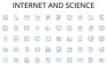 Internet and science line icons collection. budgeting, investing, risk, strategy, retirement, savings, debt vector and