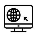 Internet screen vector thin line icon Royalty Free Stock Photo