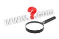 Internet Search Concept. WWW Question Mark Com Site Name with Ma Royalty Free Stock Photo