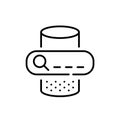 Internet search using personal assistant speaker. Pixel perfect, editable stroke Royalty Free Stock Photo