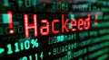 Internet Security Alert: Hacked Binary and Red Text. Royalty Free Stock Photo