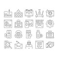 Internet Security Collection Icons Set Vector .