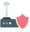 Internet Security Color Isolated Vector Icon that easily can be modified and edit. Royalty Free Stock Photo