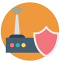 Internet Security Color Isolated Vector Icon that easily can be modified and edit. Royalty Free Stock Photo