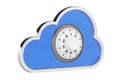 Internet Security Concept. 3d Cloud with Padlock