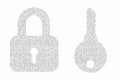 Internet security concept made with binary code drawing a padlock