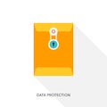 Internet security and data protection concept flat design Royalty Free Stock Photo