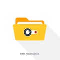 Internet security and data protection concept flat design Royalty Free Stock Photo