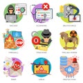 Internet Security Flat Icon Set