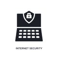 internet security isolated icon. simple element illustration from ultimate glyphicons concept icons. internet security editable