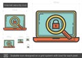 Internet security line icon.