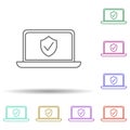 Internet security multi color icon. Simple thin line, outline vector of security icons for ui and ux, website or mobile Royalty Free Stock Photo