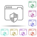 Internet security multi color icon. Simple thin line, outline vector of security icons for ui and ux, website or mobile Royalty Free Stock Photo