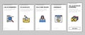 Internet Security Onboarding Icons Set Vector