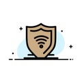 Internet, Internet Security, Protect, Shield  Business Flat Line Filled Icon Vector Banner Template Royalty Free Stock Photo