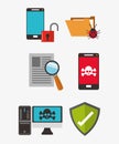 internet security related icons image Royalty Free Stock Photo