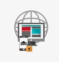 internet security related icons image Royalty Free Stock Photo