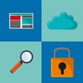 internet security related icons image Royalty Free Stock Photo