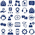 Internet Security and Support Isolated Vector Icons set which can be easily modified or edited