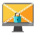 Internet security vector illustration Royalty Free Stock Photo