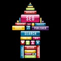 Internet SEO arrow up Royalty Free Stock Photo