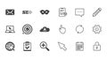 Internet, seo icons. Checklist, target signs. Royalty Free Stock Photo