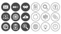 Internet, seo icons. Checklist, target signs. Royalty Free Stock Photo