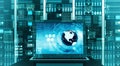 Internet server laptop Royalty Free Stock Photo