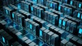 Internet Server room or super computer concept