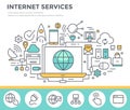 Internet service concept illustration.