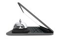 Internet Service Concept. Moder Laptop with Service Bell Royalty Free Stock Photo