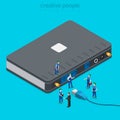 Internet service connection supply wi-fi flat isometric vector