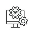 Internet services icon in line design. Internet, services, online, web, digital, connection, network on white background