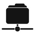 Internet shared folder icon simple vector. Router storage limit