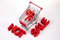 Internet Shoping concept and basket Royalty Free Stock Photo