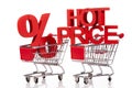 Internet Shoping concept and hot price Royalty Free Stock Photo