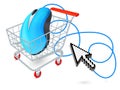 Internet shopping cart concept Royalty Free Stock Photo