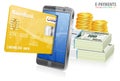 Internet Shopping and Electronic Payments Concept