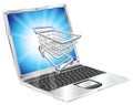 Internet shopping laptop concept