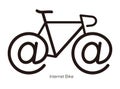 Internet simple flat bicycle design vector illustration