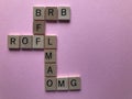 Crossword of internet slang words