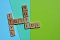 Internet slang, acronyms in crossword Royalty Free Stock Photo