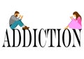 Internet social addiction problem. Royalty Free Stock Photo